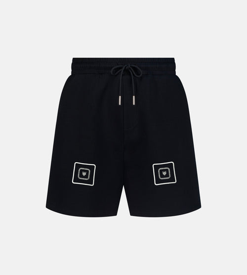GRID RELAXED-FIT SHORTS